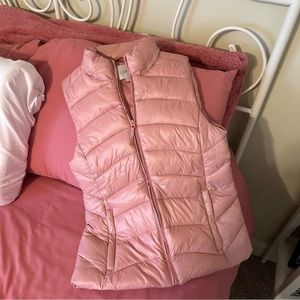 LOFT Pink Puffer Vest XXS